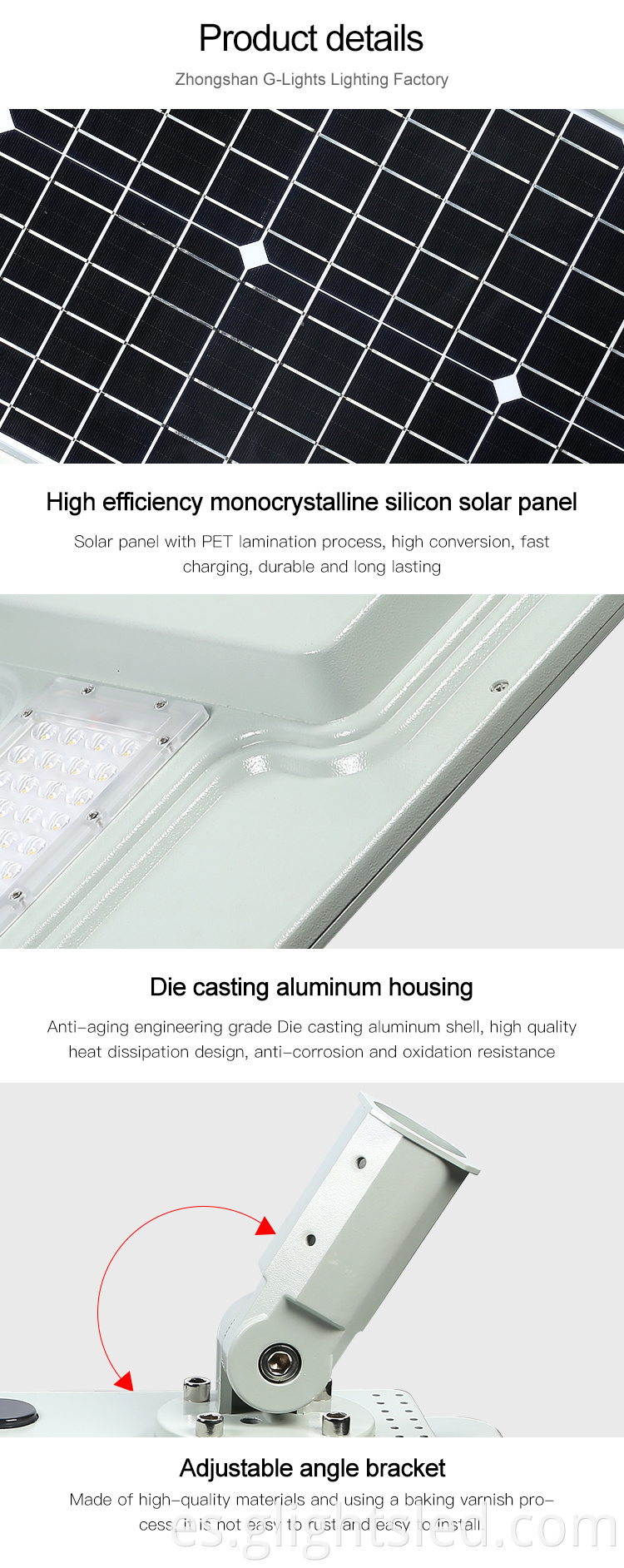 Nuevo diseño impermeable al aire libre IP65 40W 60W 120W 180W Integrado todo en una lámpara de calle solar LED